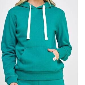 Fleece Pullover Hoodie Dark Mint